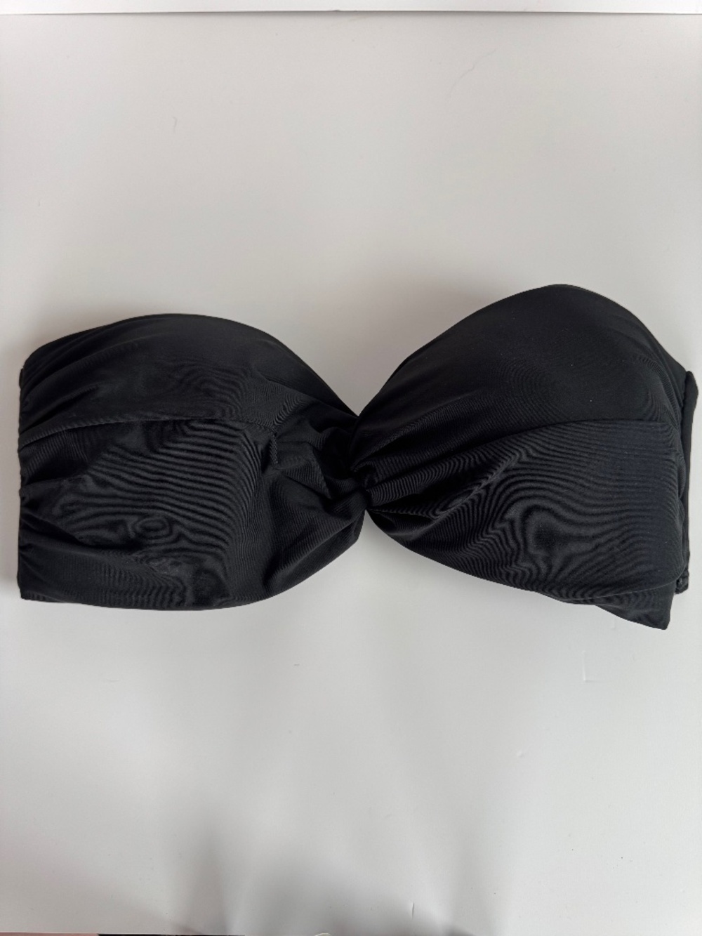 CALIA Black Twist Front Bandeau Bikini Top Women's Large NWOT